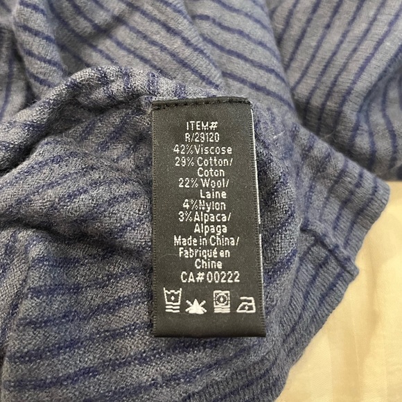 Attitude grey turtleneck with navy stripes :) - Picture 4 of 4